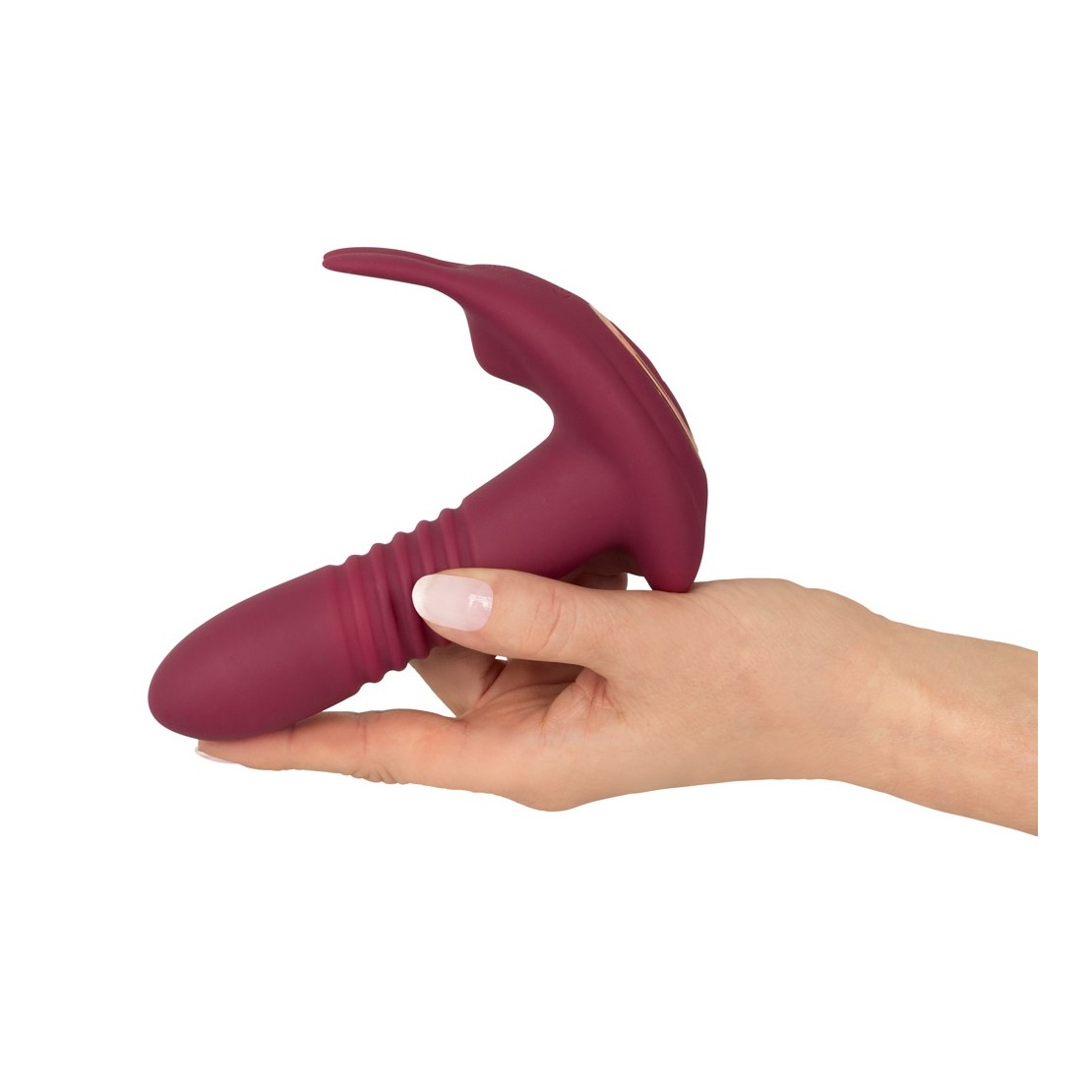 VIBRATORE A SPINTA CON STIMOLATORE CLITORIDE E...