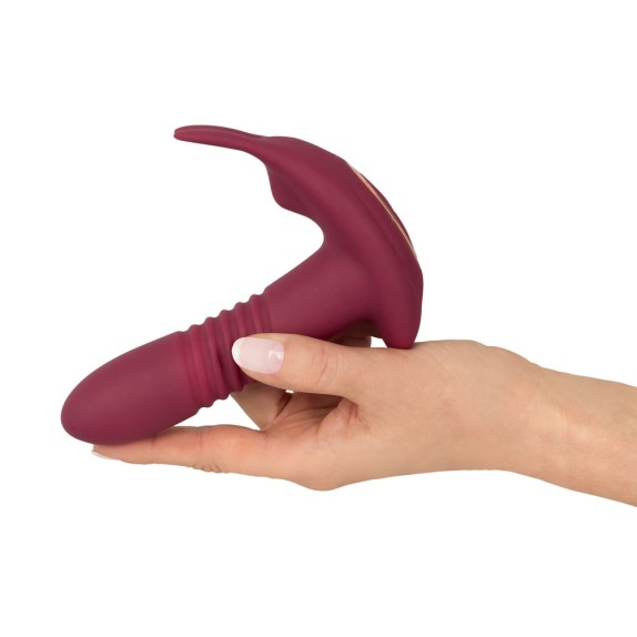 VIBRATORE A SPINTA CON STIMOLATORE CLITORIDE E TELECOMANDO JAVIDA