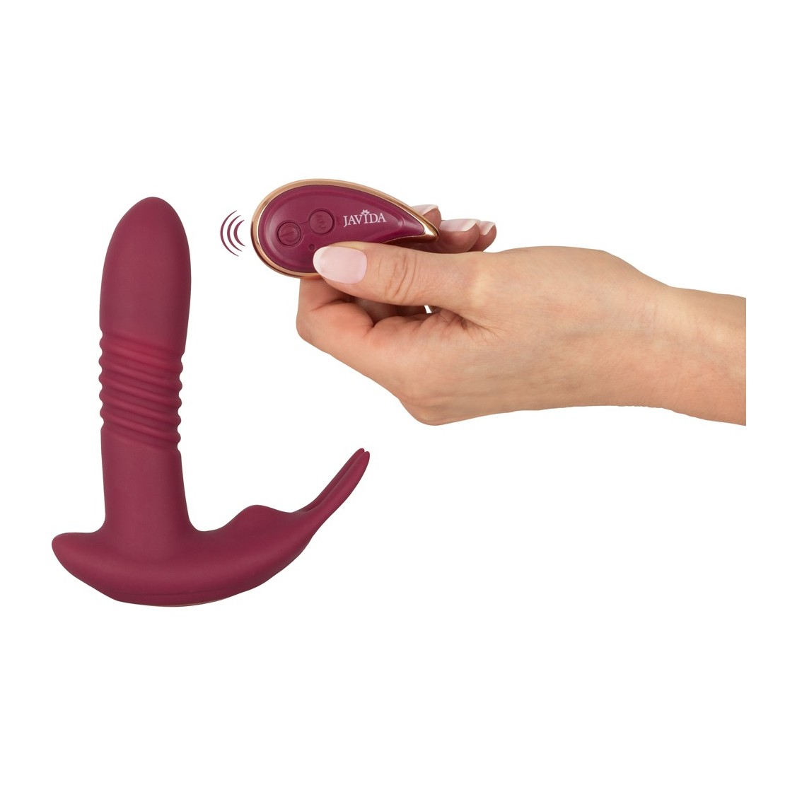 VIBRATORE A SPINTA CON STIMOLATORE CLITORIDE E...