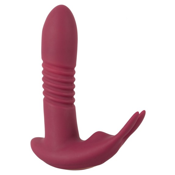 VIBRATORE A SPINTA CON STIMOLATORE CLITORIDE E TELECOMANDO JAVIDA