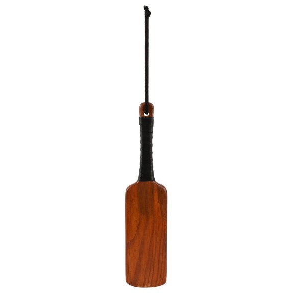 PADDLE SEXY IN LEGNO CON MANICO RINFORZATO PELLE PER SPANKING BDSM ZADO