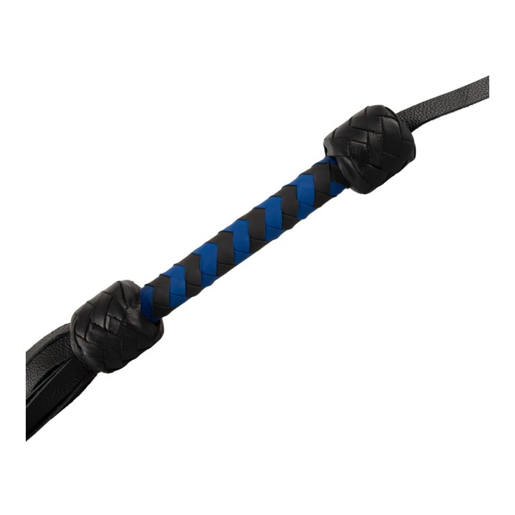 FRUSTA IN PELLE CON MANICO BLU E NERO SADOMASO LEATHER... 2