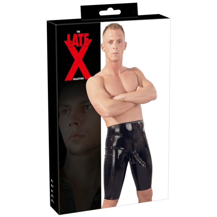 PANTALONCINI  IN LATEX PER UOMO CON GUAINA PER INSERIRE...