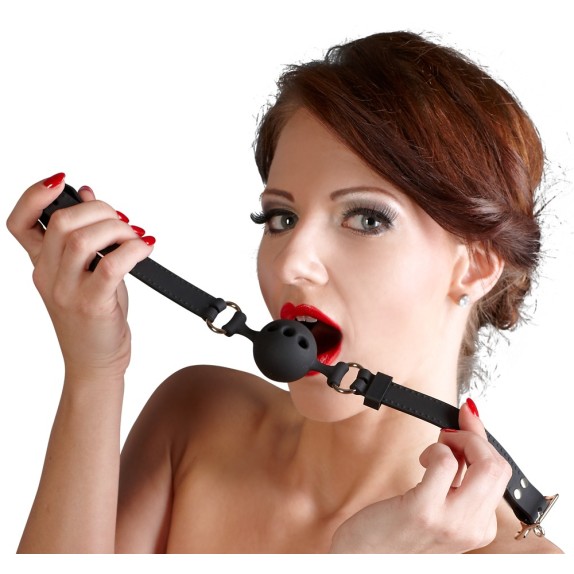 TRE DIAMETRI GAG PALLINA CON FORI PER BOCCA SEX TOY IN SILICONE