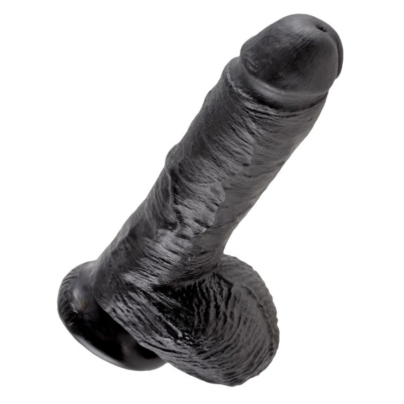 FALLO REALISTICO NERO SEXY CON VENTOSA KING COCK 20 CM
