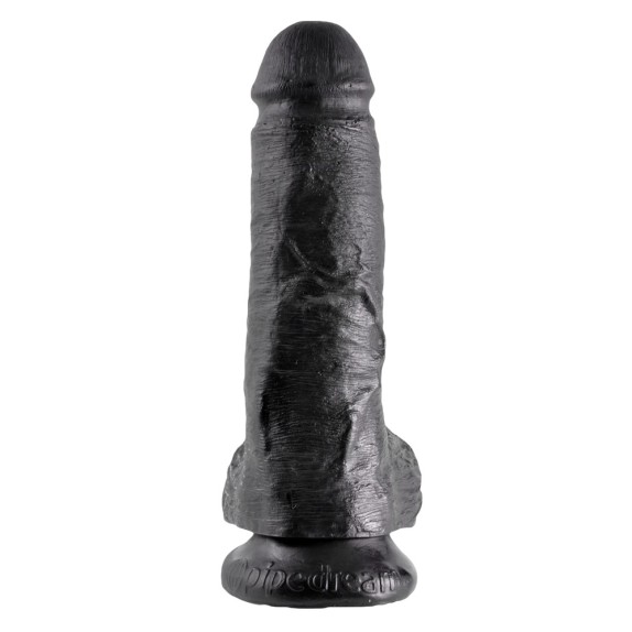 FALLO REALISTICO NERO SEXY CON VENTOSA KING COCK 20 CM