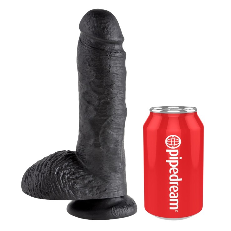 FALLO REALISTICO NERO SEXY CON VENTOSA KING COCK 20 CM 2