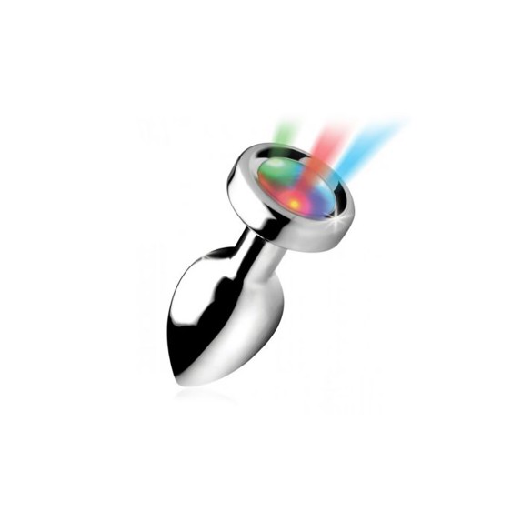 PLUG ANALE CON LUCE LED 3 COLORI IN ALLUMINIO LIGHT UP ANAL PLUG