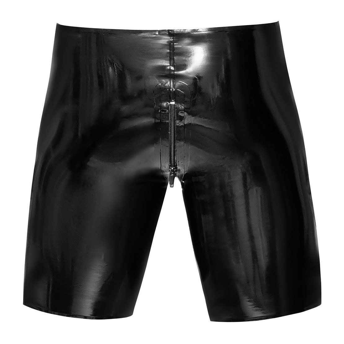PANTALONCINO IN LATEX PER UOMO CON ZIP DAVANTI...