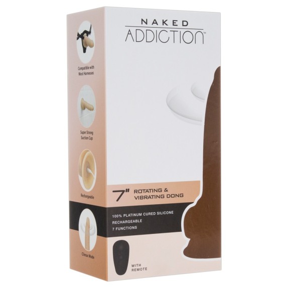 DILDO REALISTCO ROTANTE E VIBRANTE CON VENTOSA 18 CM NAKED ADDICTION