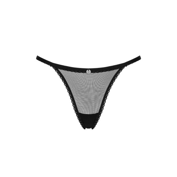 PERIZOMA APERTO SEXY DONNA CON RICAMO IN PIZZO OBSESSIVE CELIA NOIR