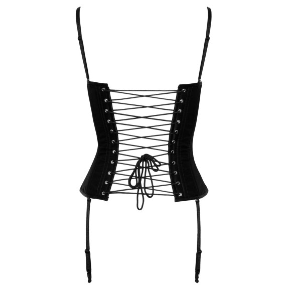 BUSTINO CON REGGICALZE STACCABILE REGOLABILE CON ZIP FRONTALE