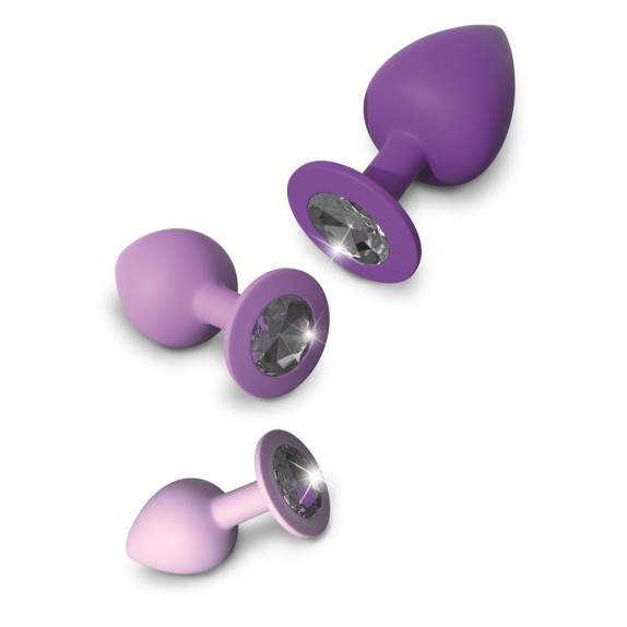 TRAINING SET 3 PEZZI PLUG ANALI CON GIOIELLO SEX TOY FANTASY