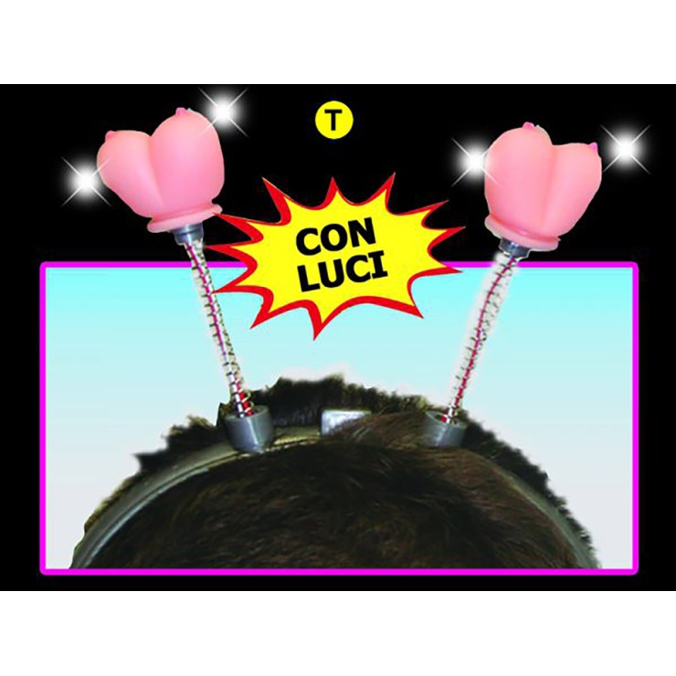 CERCHIETTO CON ANTENNE LUMINOSE A FORMA DI TETTE