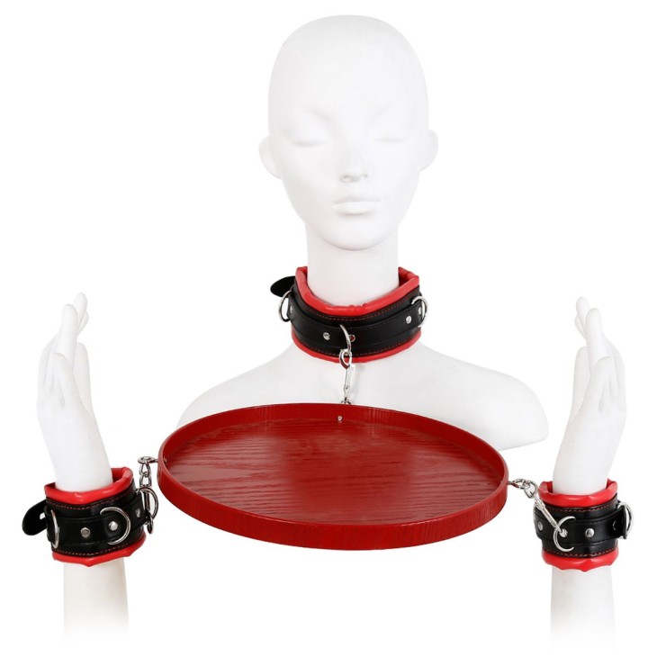 COSTRITTIVO KIT 4 PEZZI BDSM DA SCHIAVO SERVO CON MANETTE... 2
