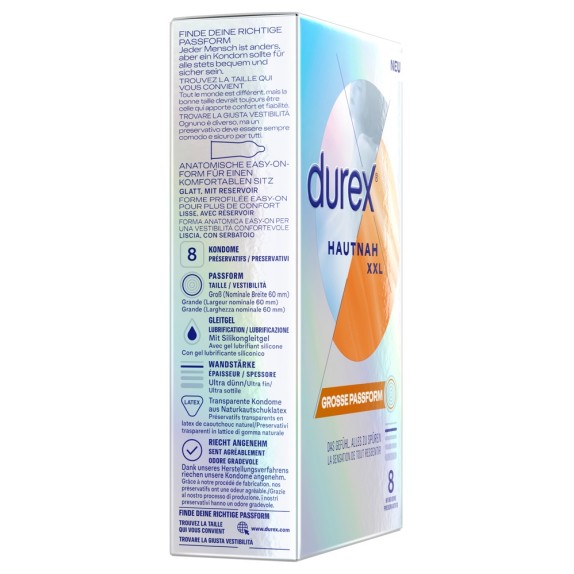 PROFILATTICI TRASPARENTI ULTRA SOTTILI XXL 8 PEZZI DUREX