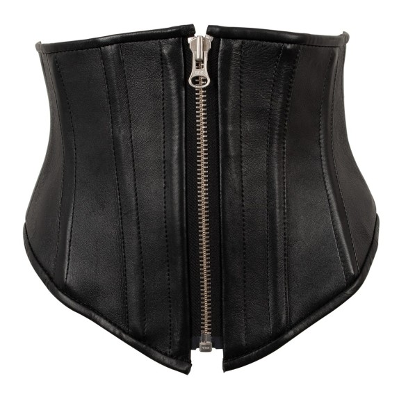 BUSTINO STRINGIVITA SEXY PER DONNA IN PELLE LACCIO REGOLABILE E ZIP ZADO