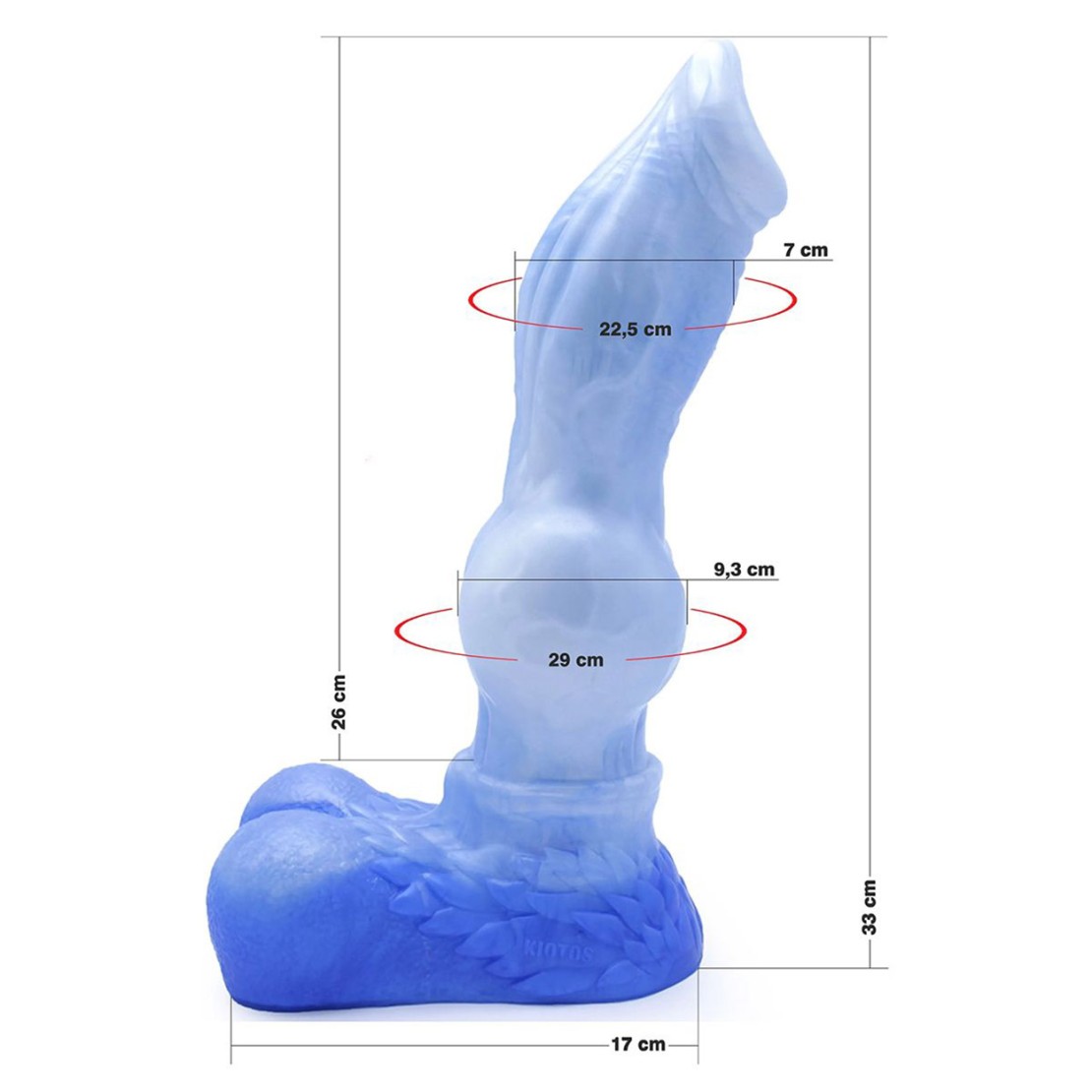 DILDO XL DI GRANDI DIMENSIONI 33 CM CON...