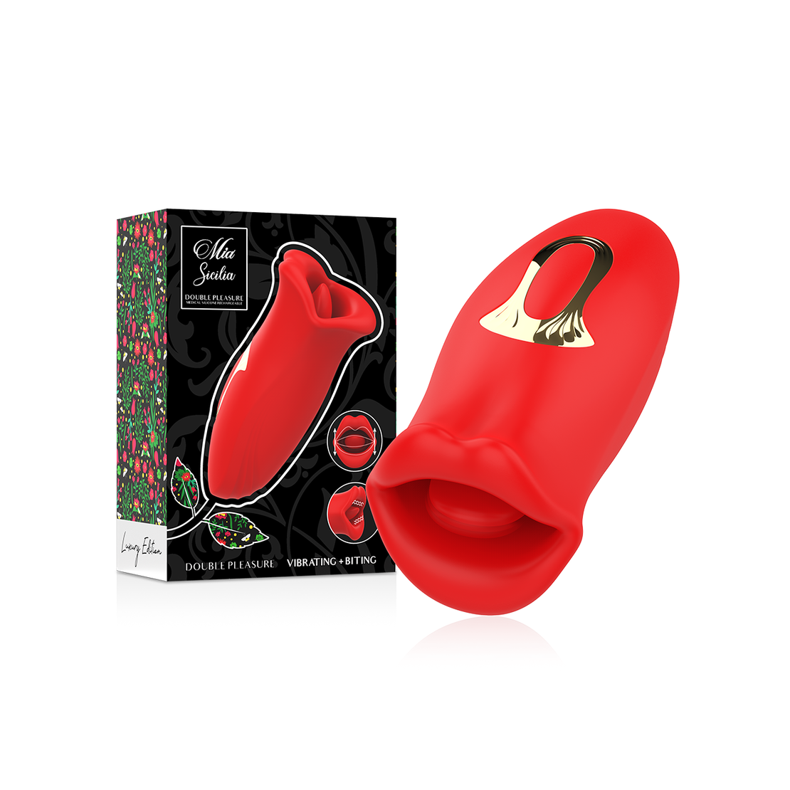 VIBRATORE E STIMOLATORE CLITORIDEO CON BOCCA...