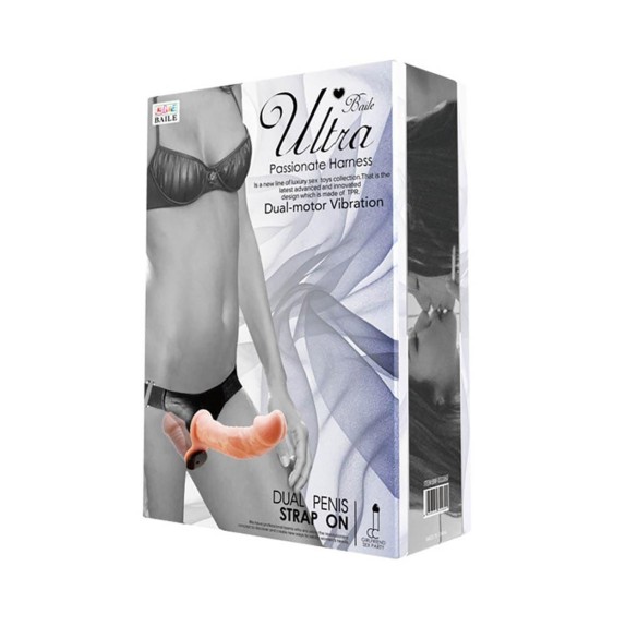 STRAP-ON DOPPIO PER DONNA REGOLABILE A DUE MOTORI PASSIONATE HARNESS