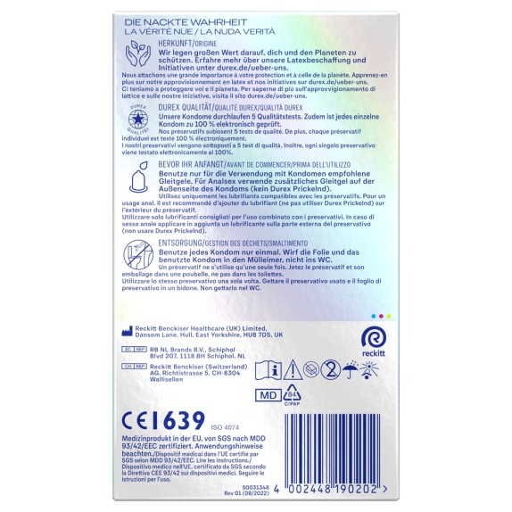 PROFILATTICO TRASPARENTE ULTRA SOTTILE 8 PEZZI DUREX