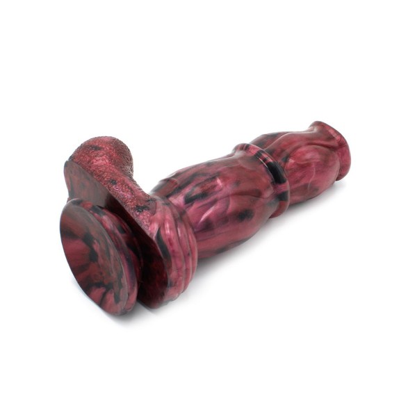 FALLO DILDO COLORATO 21,5 CM CON TESTICOLI VENTOSA E RILIEVI KIOTOS MONSTAR