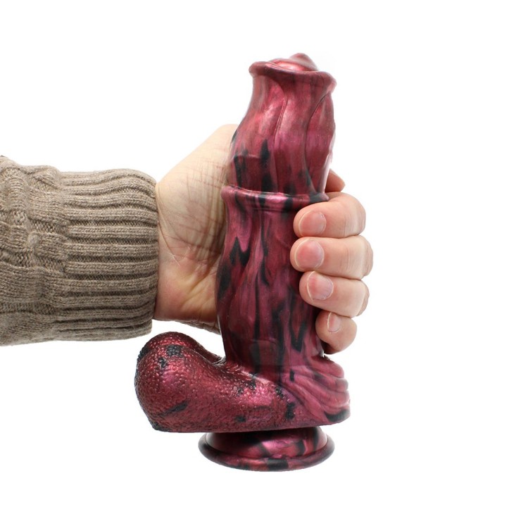 DILDO COLORATO CON TESTICOLI VENTOSA E RILIEVI KIOTOS... 2