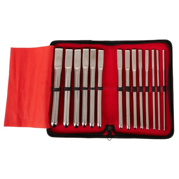 KIT 14 SONDE URETRALI SET DILATATORI ACCIAIO INOSSIDABILE VARIE DIMENSIONI