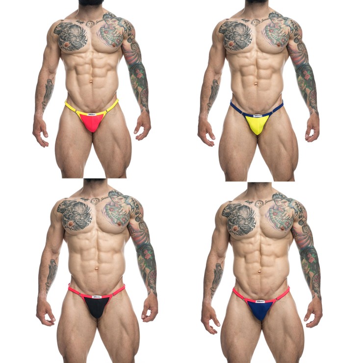 COSTUME MARE SEXY PER UOMO PERIZOMA COLORATO MORBIDO ED...