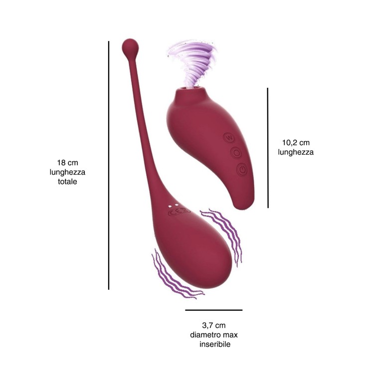 KIT 2 SEX TOYS SUCCHIA ASPIRA CLITORIDE E OVETTO VAGINALE...