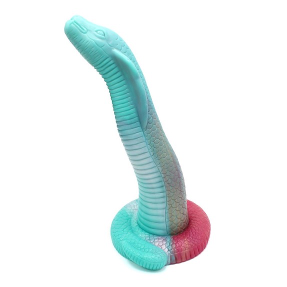 FALLO DILDO MORBIDO E FLESSIBILE COBRA SERPENTE COLORATO CON VENTOSA MONSTAR KIOTOS