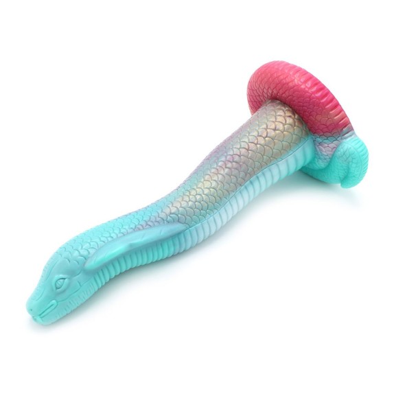 FALLO DILDO MORBIDO E FLESSIBILE COBRA SERPENTE COLORATO CON VENTOSA MONSTAR KIOTOS