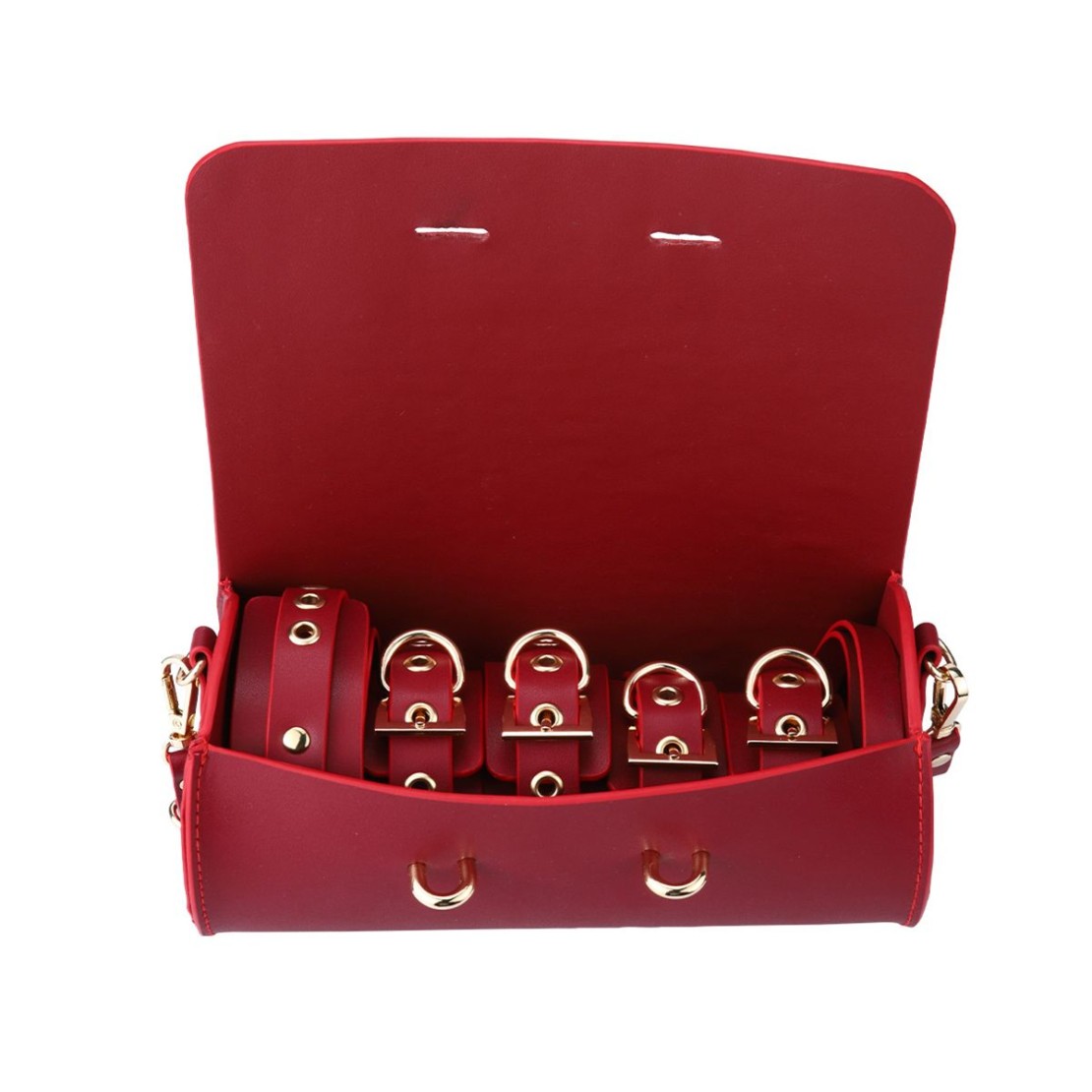 KIT DEL SADOMASO SEXY BORSA CON 5 OGGETTI BDSM...
