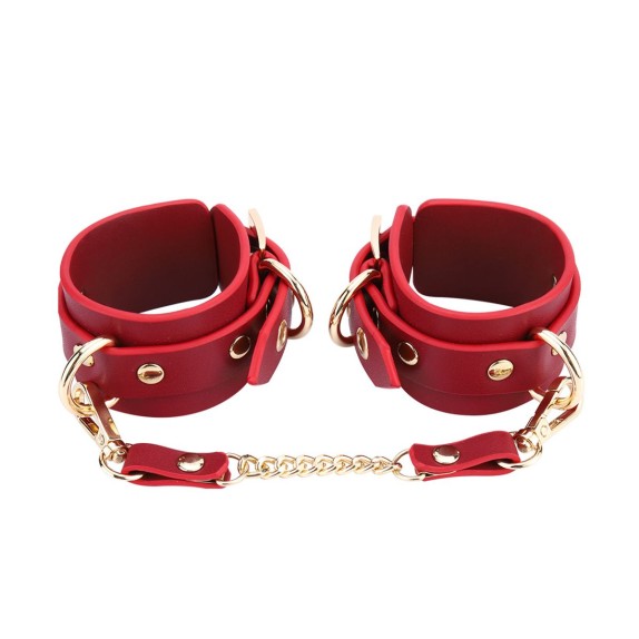 KIT DEL SADOMASO SEXY BORSA CON 5 OGGETTI BDSM IN ELEGANTE PELLE ROSSA