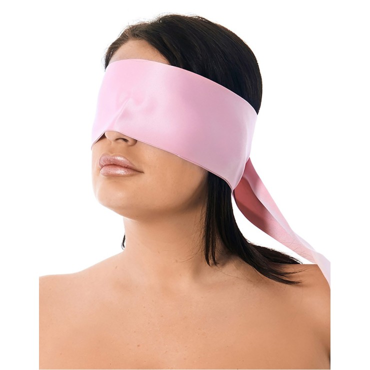 BENDA PER OCCHI ROSA SIMIL RASO PER GIOCHI DI COPPIA SEXY...