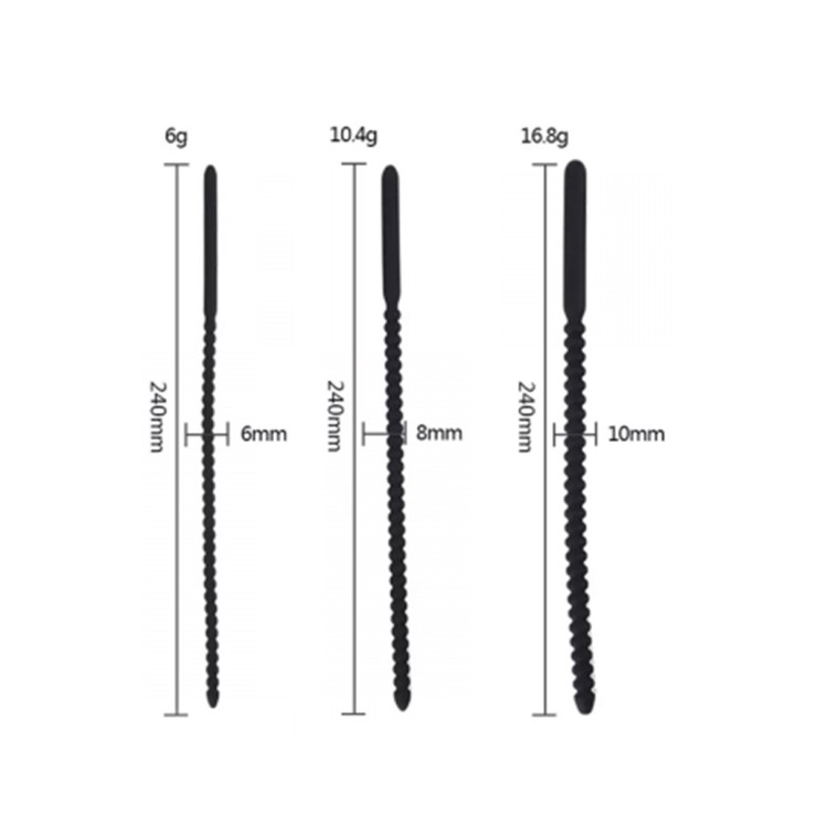 SET SONDA URETRALE LUNGA IN SILICONE FILETTATA DI KIOTOS