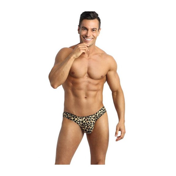 TANGA SEXY LEOPARDATO UOMO ELASTICIZZATO E MORBIDO VARIE TAGLIE