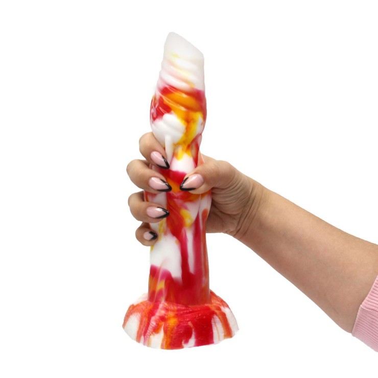 DILDO COLORATO IN SILICONE CON AMPIA BASE 25,5 CM KIOTOS... 2