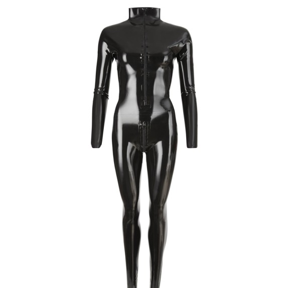 TUTA IN LATEX SEXY PER DONNA CON ZIP SENZA PIEDI