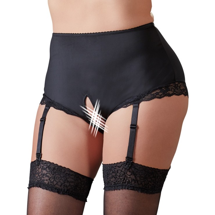 SLIP APERTI PER DONNA CON SEXY REGGICALZE TAGLIE GRANDI 2