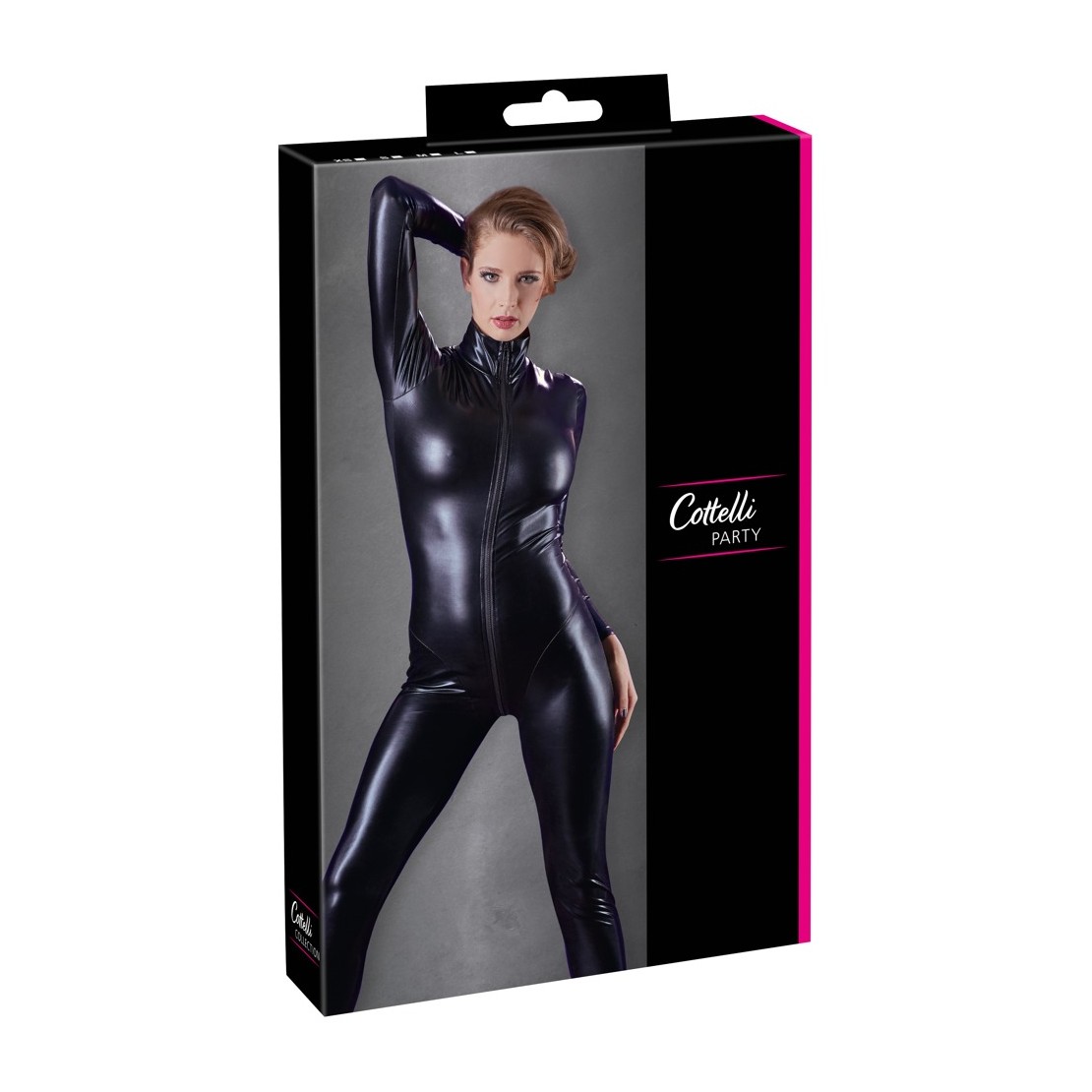 TUTA CATSUIT SEXY LUCIDA CON ZIP FETISH PER...