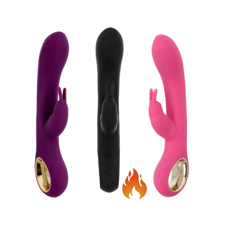 VIBRATORE RABBIT CON FUNZIONE SCALDANTE SEX TOY GRIP HOT
