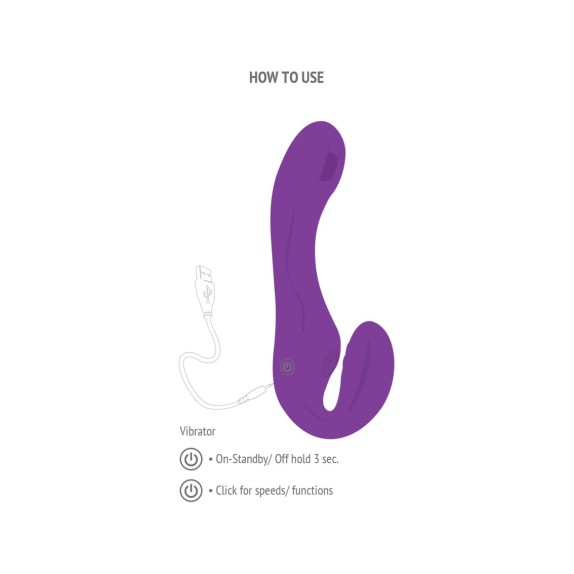 STRAPLESS STRAP-ON SEXY PER DONNA CON PULSAZIONE E TELECOMANDO XOCOON