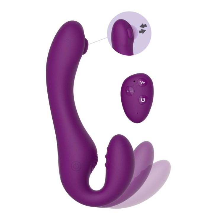STRAPLESS STRAP-ON SEXY PER DONNA CON PULSAZIONE E...