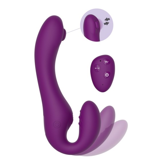 STRAPLESS STRAP-ON SEXY PER DONNA CON PULSAZIONE E TELECOMANDO XOCOON