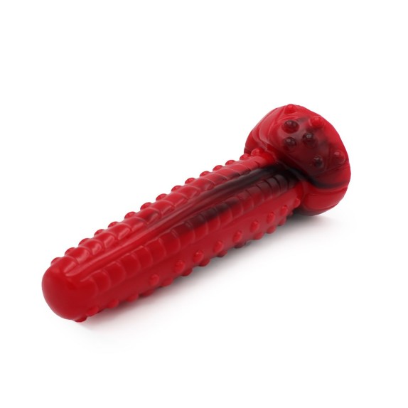 DILDO FALLO ROSSO E NERO CON RILIEVI STIMOLANTI E BASE STABILE KIOTOS MONSTAR