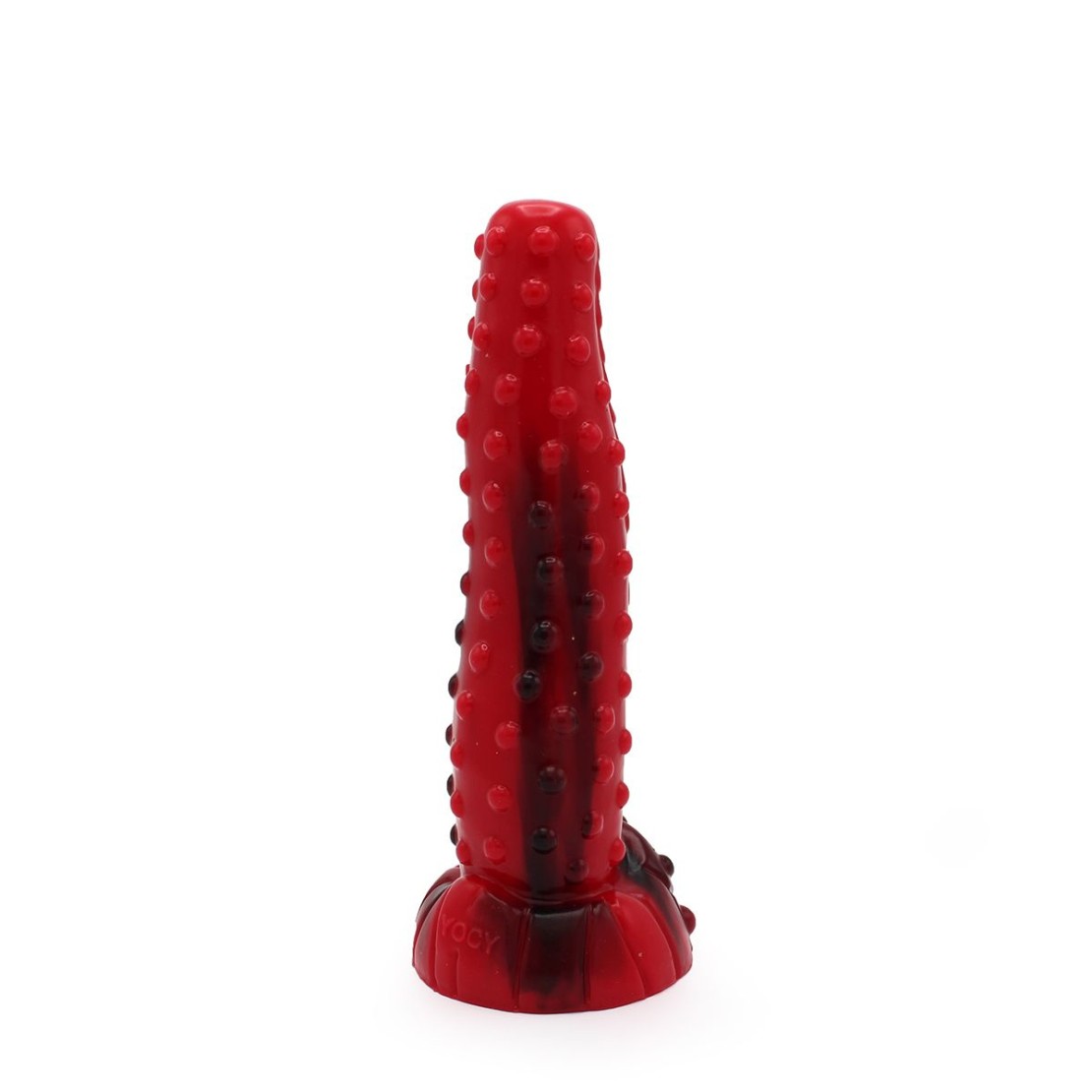 DILDO FALLO ROSSO E NERO CON RILIEVI STIMOLANTI...