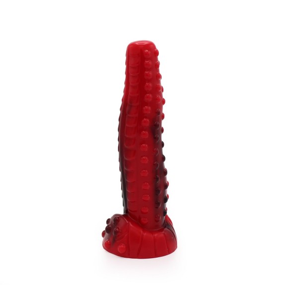 DILDO FALLO ROSSO E NERO CON RILIEVI STIMOLANTI E BASE STABILE KIOTOS MONSTAR