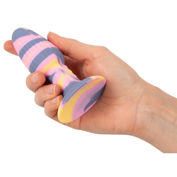 PLUG ANALE TRICOLORE CON VENTOSA IN SILICONE YOU2TOYS