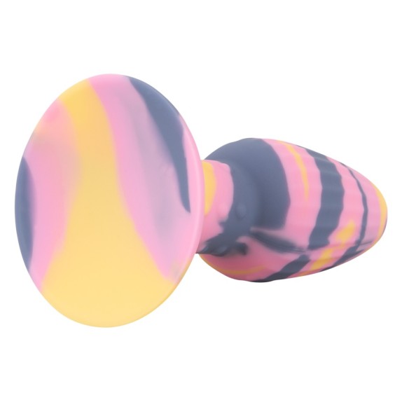 PLUG ANALE TRICOLORE CON VENTOSA IN SILICONE YOU2TOYS